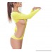 Aiybao Women’s Sheer Extreme Bikini Halterneck Top and Tie Sides Micro Thong Sets Yellow B07D4GWLKJ